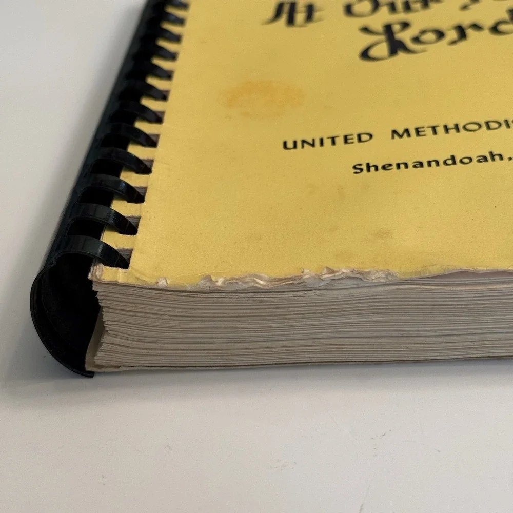 United Methodist Women 1978 Shenandoah Iowa Spiral bound Cookbook Recipes VTG